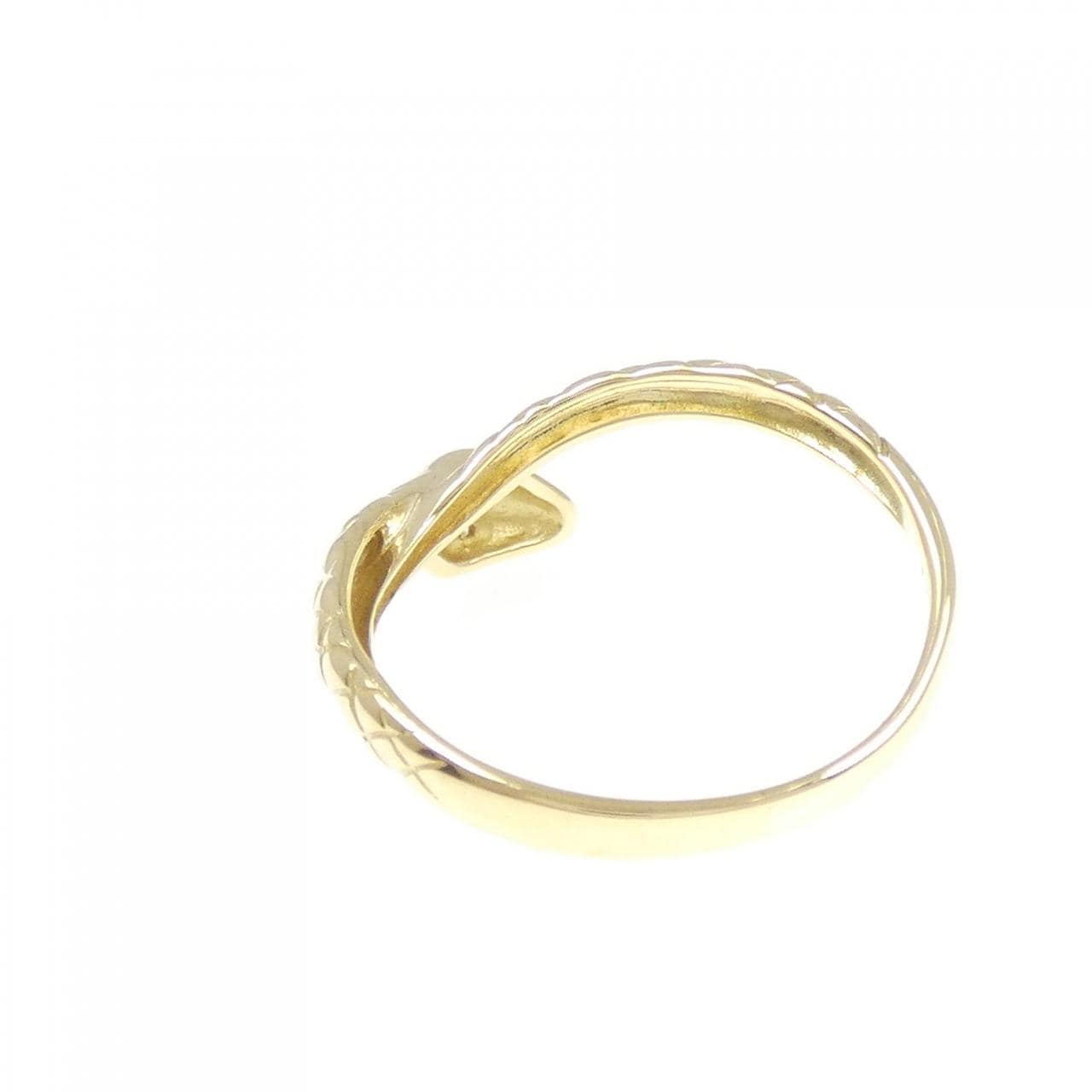 K18YG スネーク ダイヤモンド リング 0.01CT