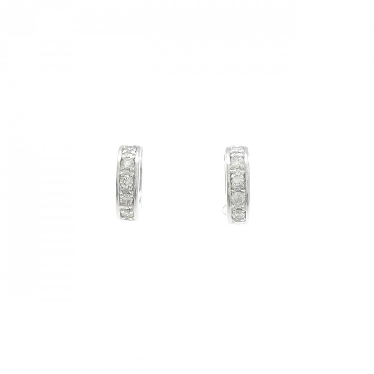 K18WG ダイヤモンド イヤリング 0.18CT