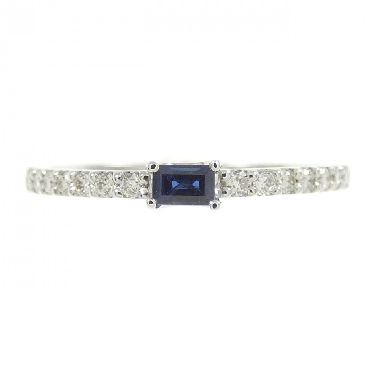 【新品】PT サファイヤ リング 0.10CT