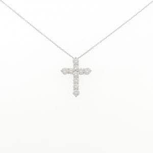 PT900/PT850 クロス ダイヤモンド ネックレス 1.00CT