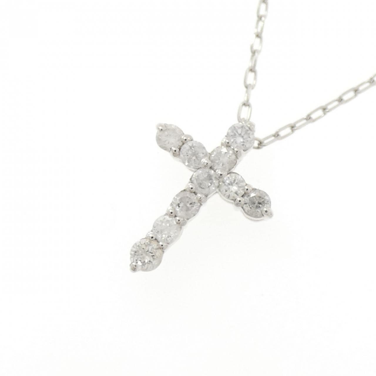 PT900/PT850 クロス ダイヤモンド ネックレス 0.30CT