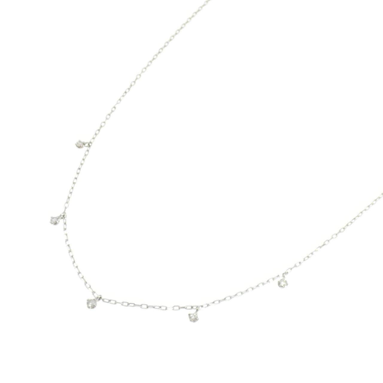 K10WG ダイヤモンド ネックレス 0.10CT