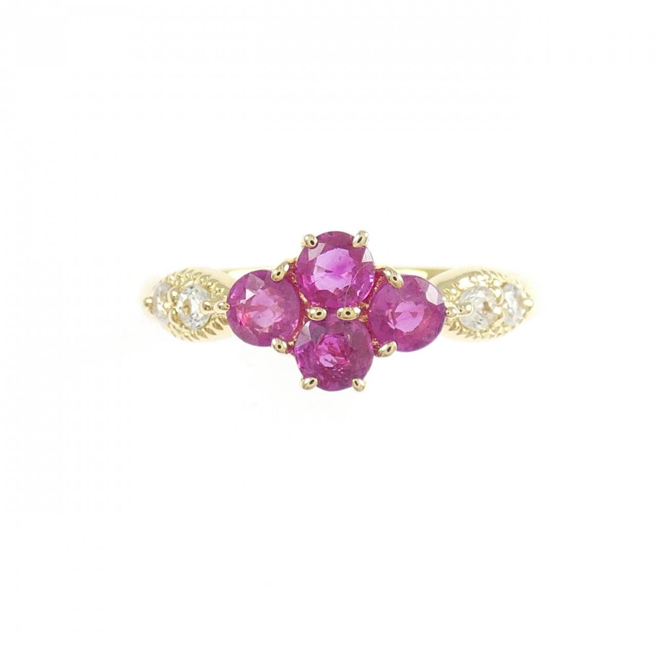 750YG ルビー リング 0.77CT
