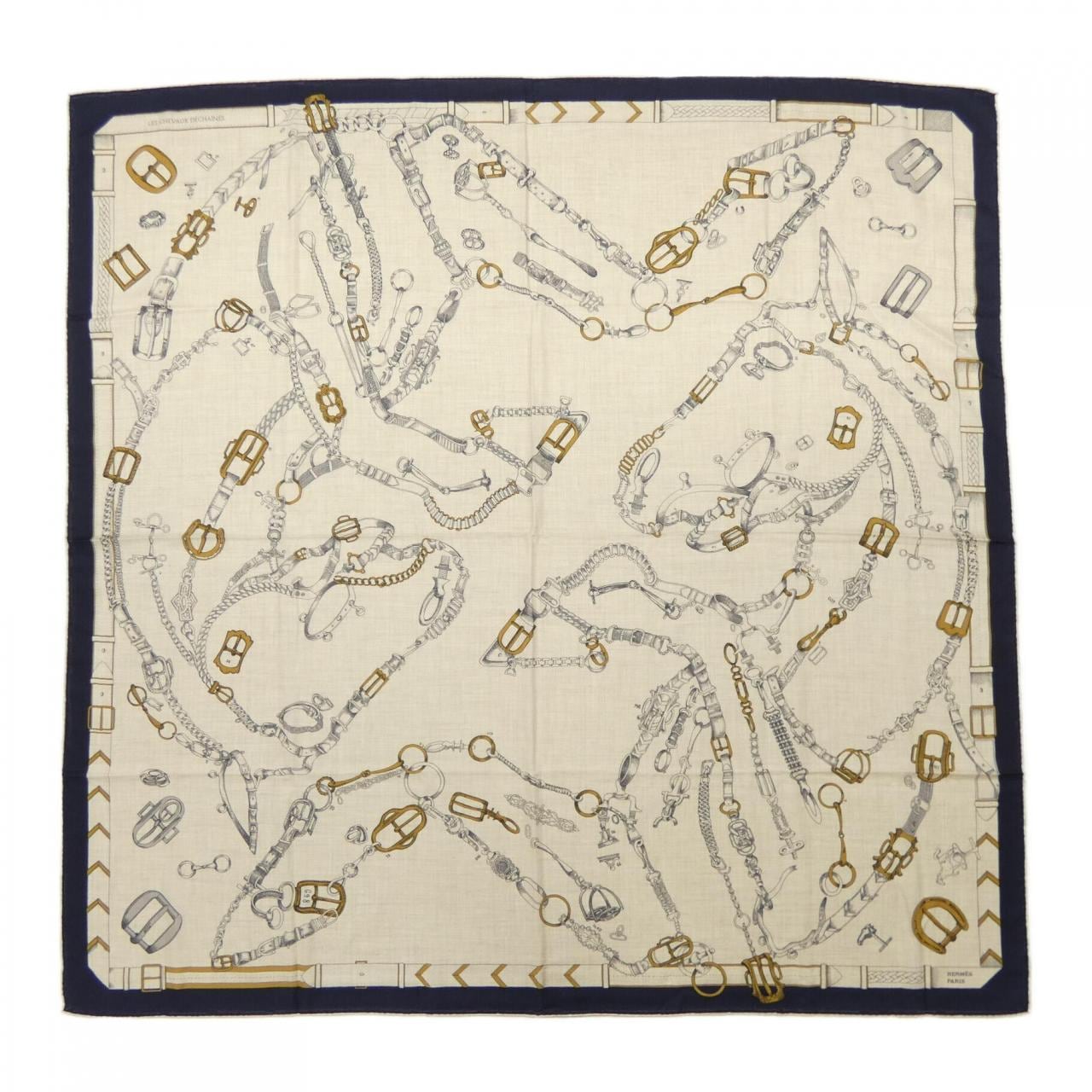 エルメス HERMES LES CHEVAUX DECHAINES H244096S カレジェアン140 ショール