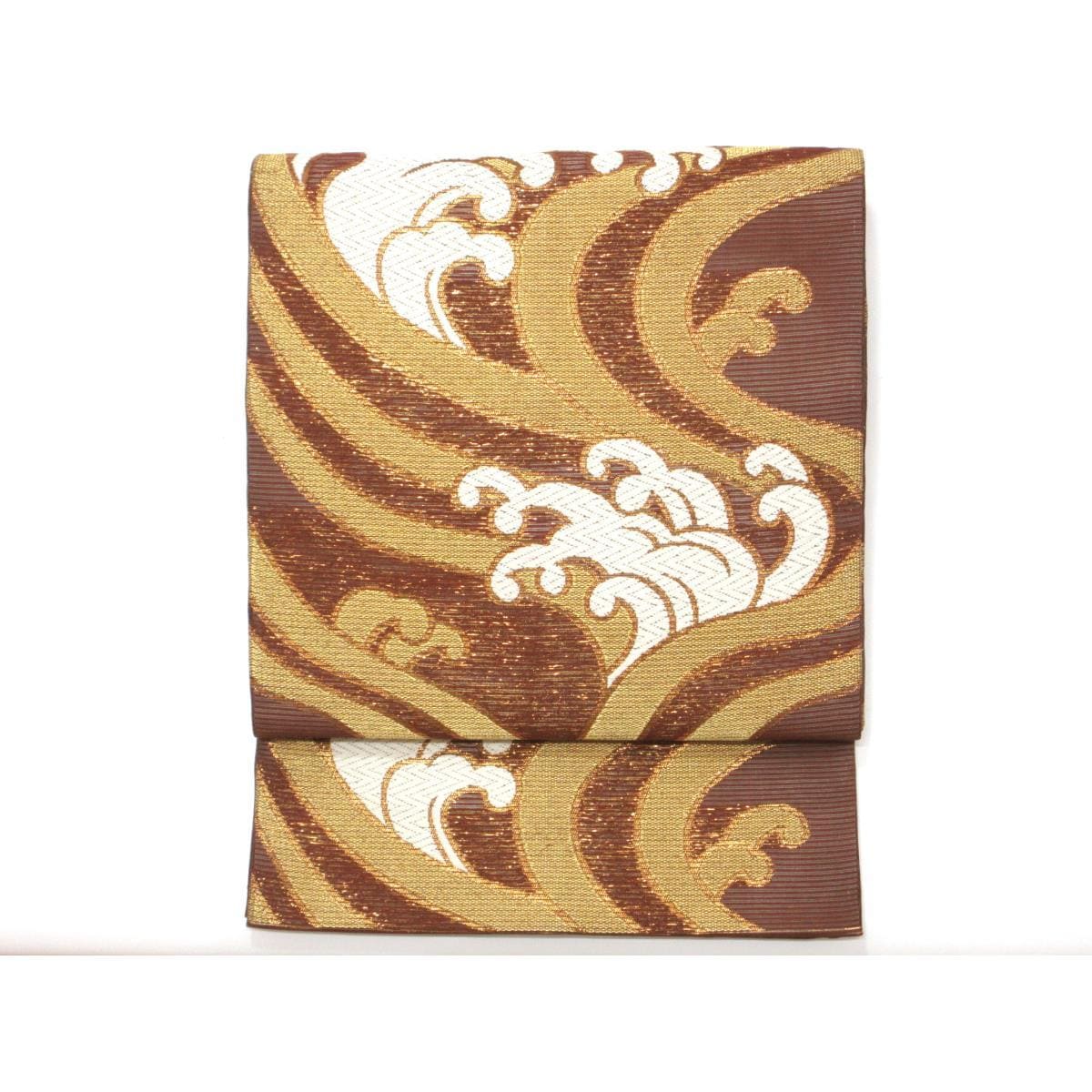 夏袋帯　絽織　全通柄　長尺