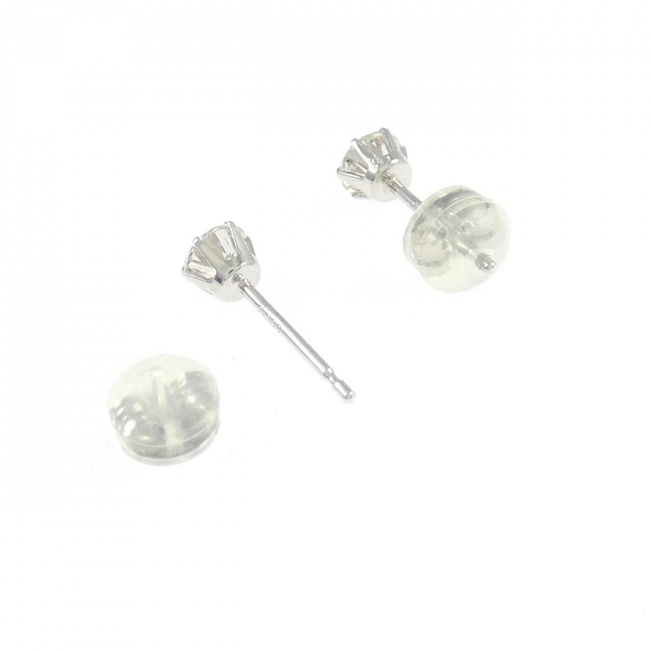 PT900 ソリティア ダイヤモンド ピアス 0.50CT