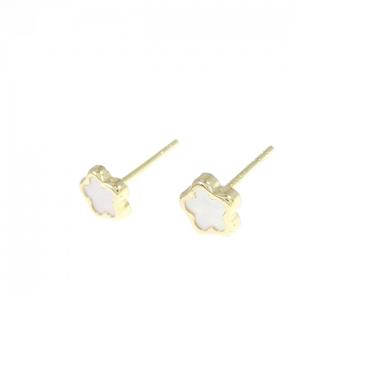 【新品】750YG マザーオブパール ピアス