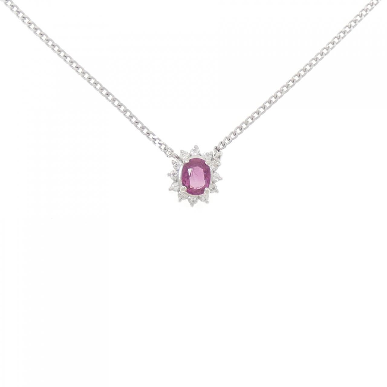 PT900/PT850红宝石项链0.64CT