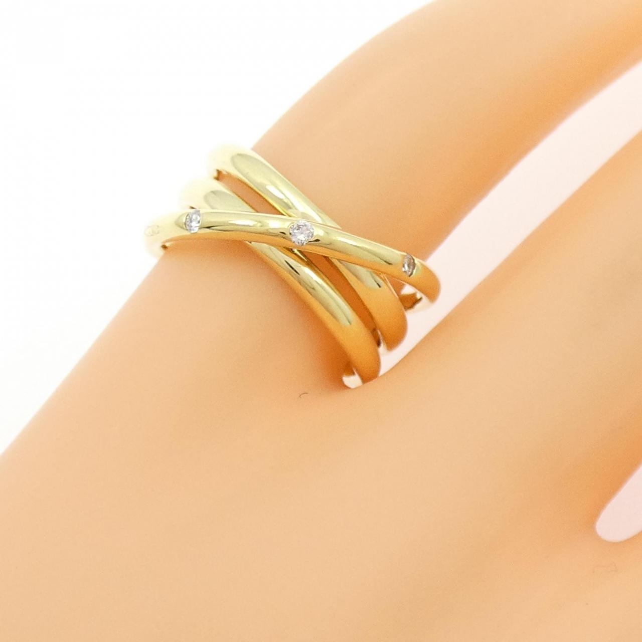 K18YG鑽石尾戒0.03CT