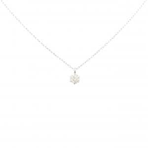 PT900/PT850 ソリティア ダイヤモンド ネックレス 0.10CT