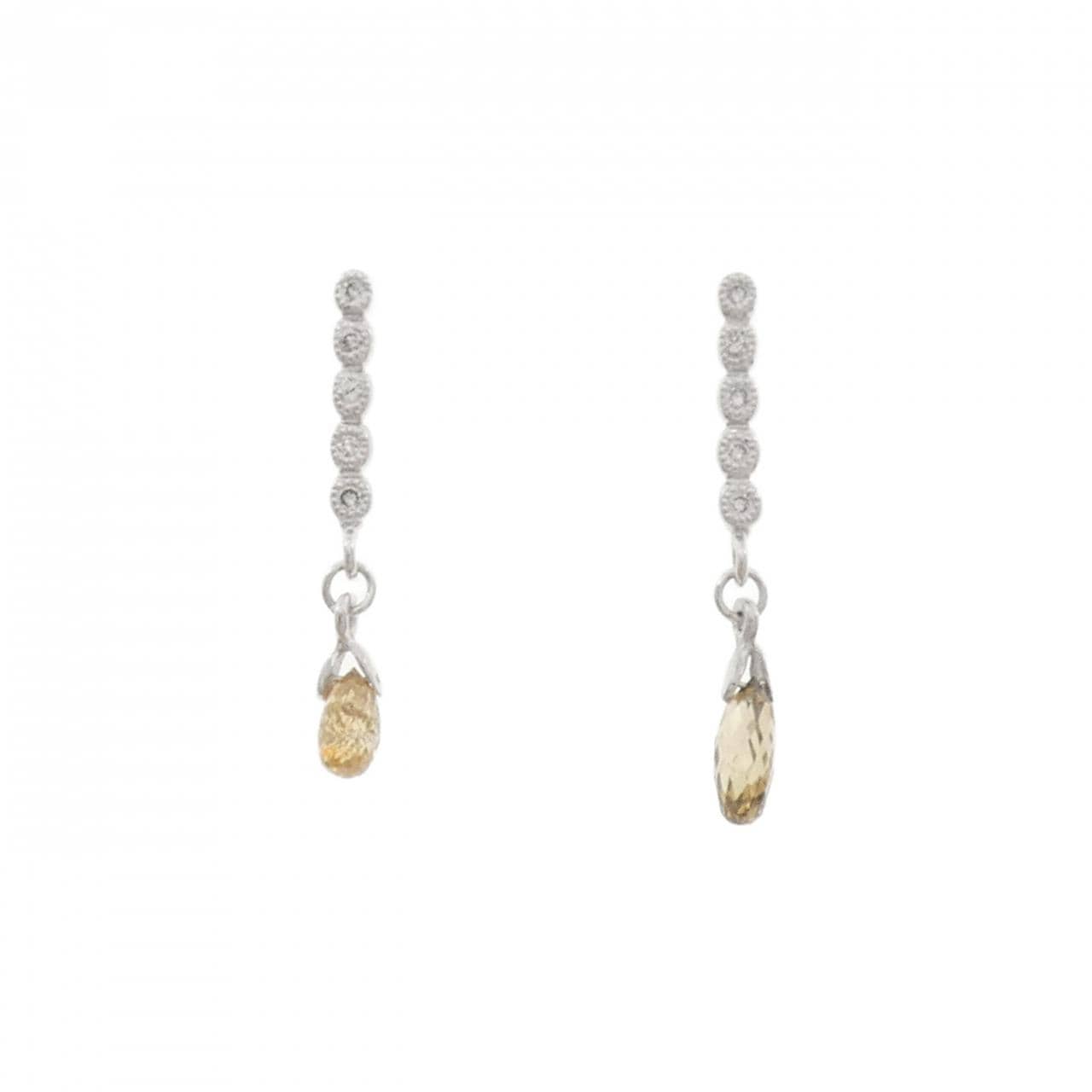 K18WG ダイヤモンド ピアス 0.39CT