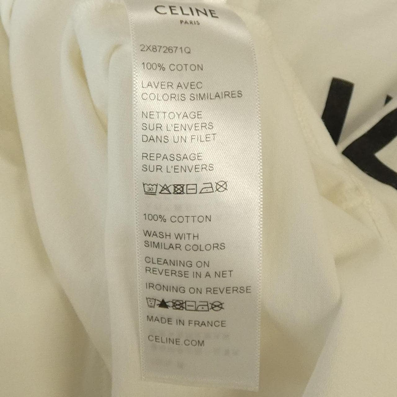 セリーヌ CELINE CELINE PARIS Tシャツ　トリオンフ TRIOMPHE 2X872671Q Tシャツ