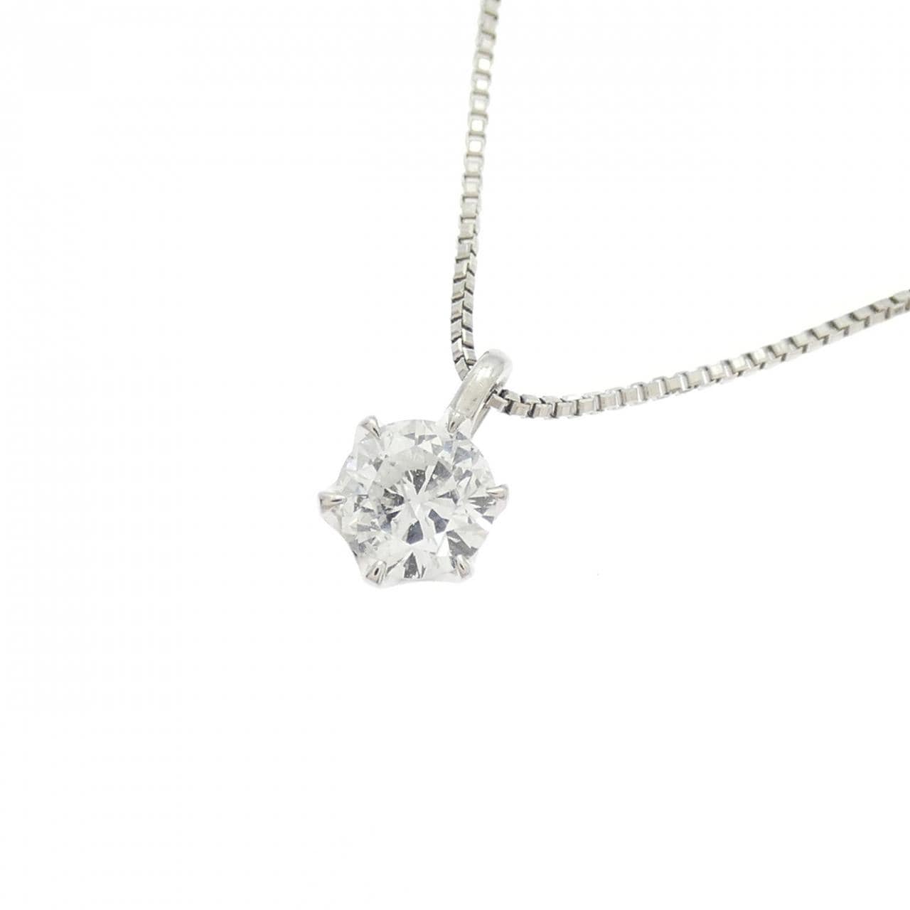 PT900/PT850 ソリティア ダイヤモンド ネックレス 0.20CT