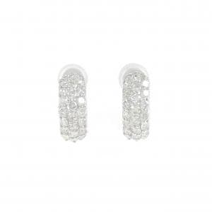 K18WG/K14WG ダイヤモンド イヤリング 1.00CT