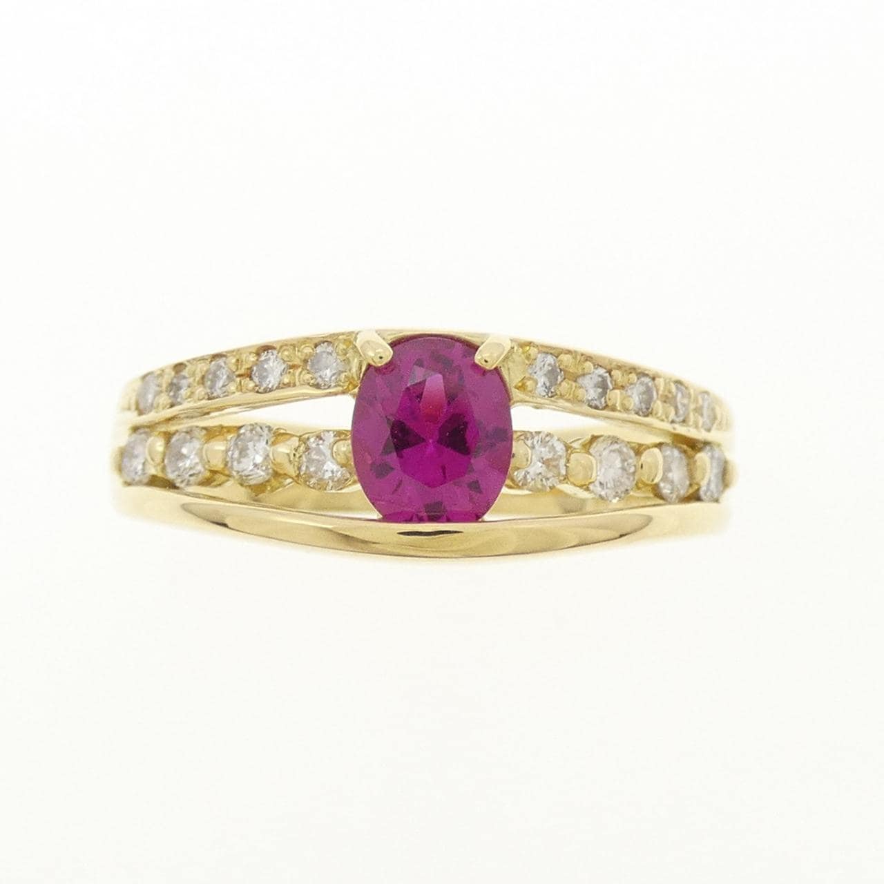 K18YG ルビー リング 0.61CT