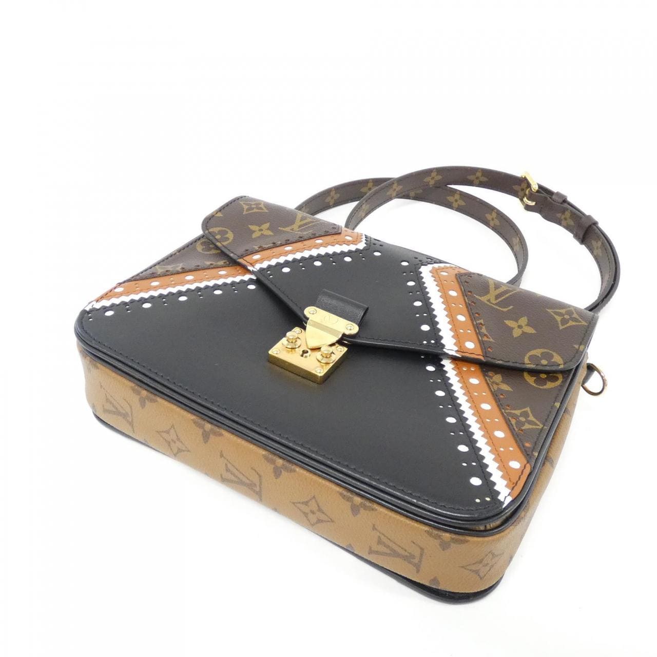 LOUIS VUITTON Monogram (Twisted Brogue) Pochette Metis MM M43488 Bag