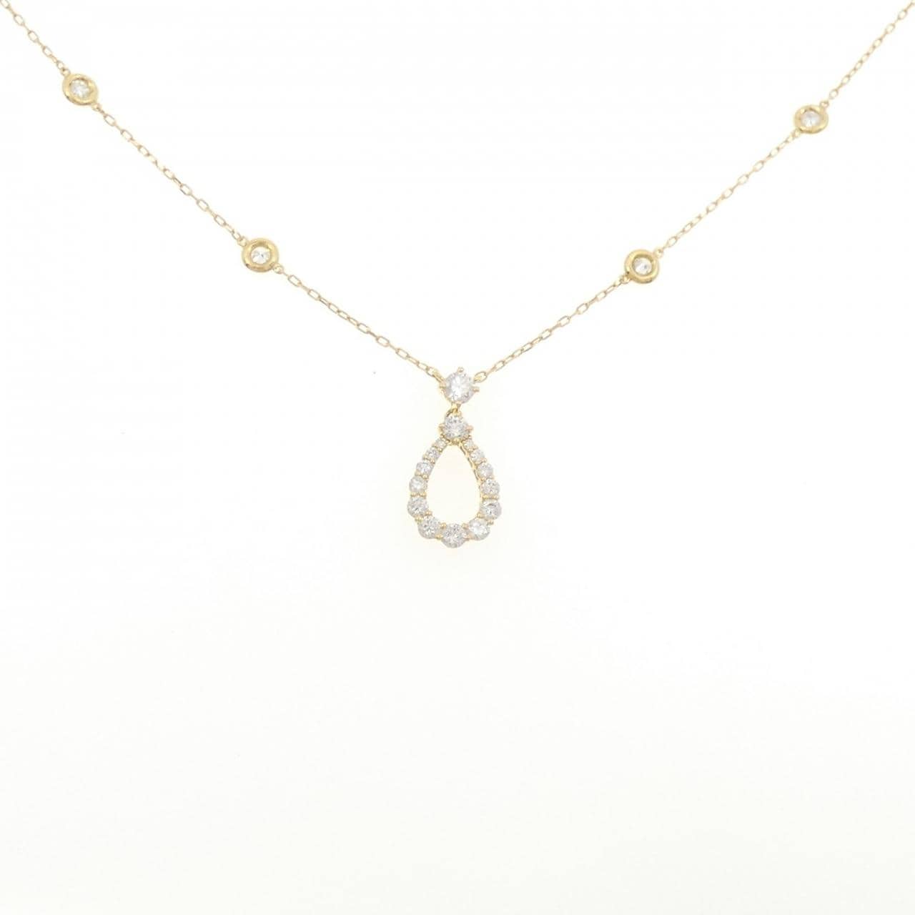 K18YG ダイヤモンド ネックレス 1.04CT