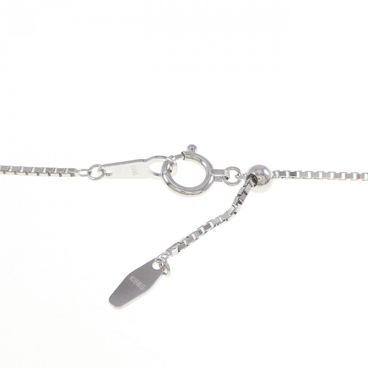 K18WG パヴェ ダイヤモンド ネックレス 1.00CT