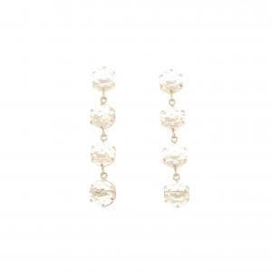 【新品】K10YG ホワイトトパーズ ピアス