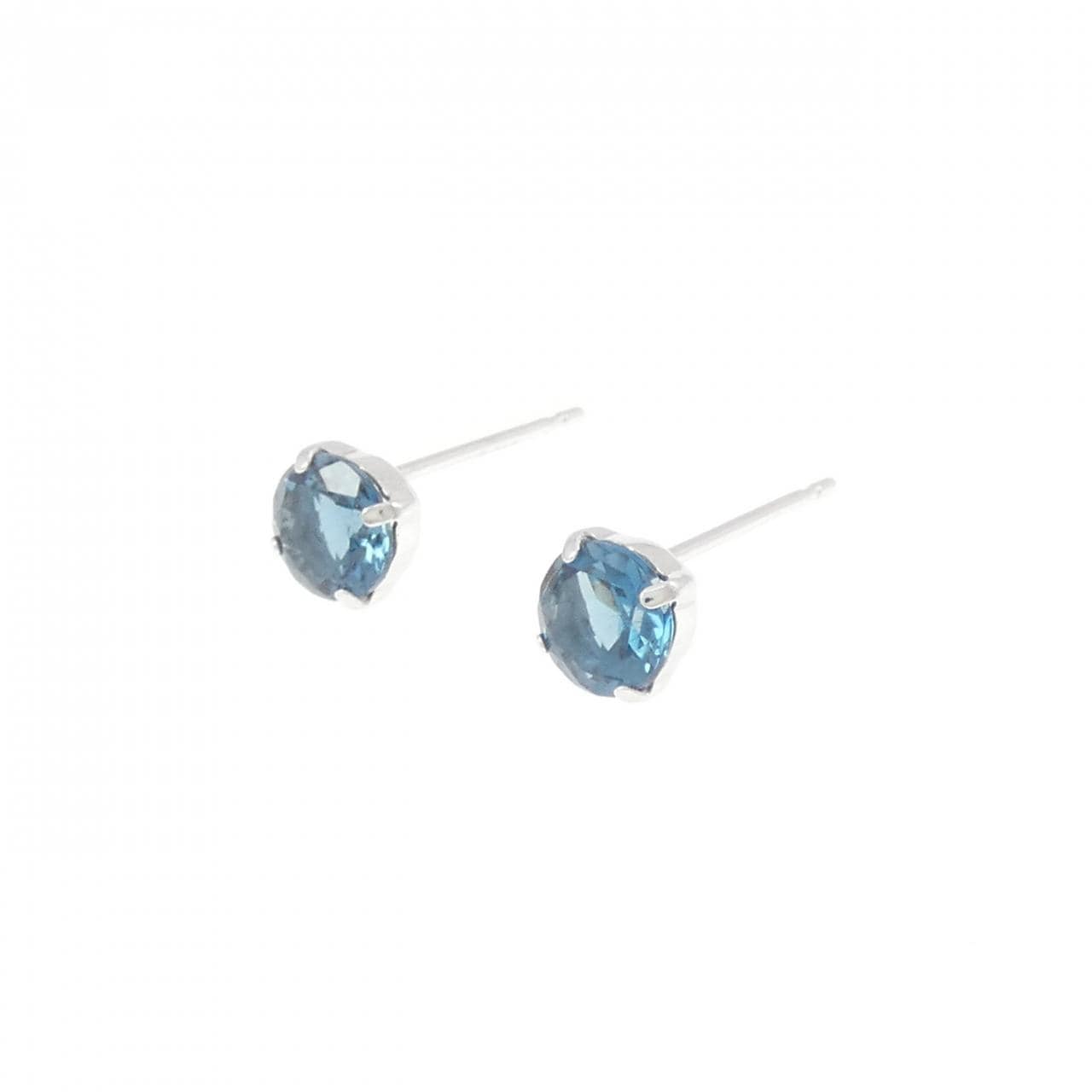 【新品】PT900 ブルートパーズ ピアス 0.90CT