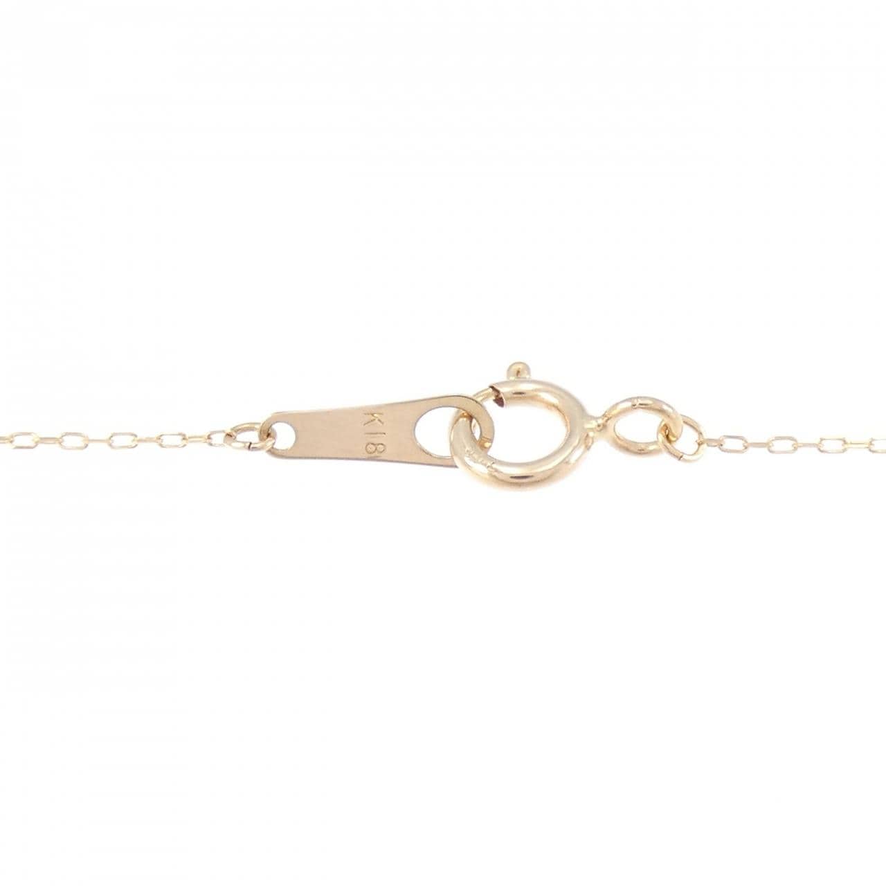 K18PG ハート パヴェ ダイヤモンド ネックレス