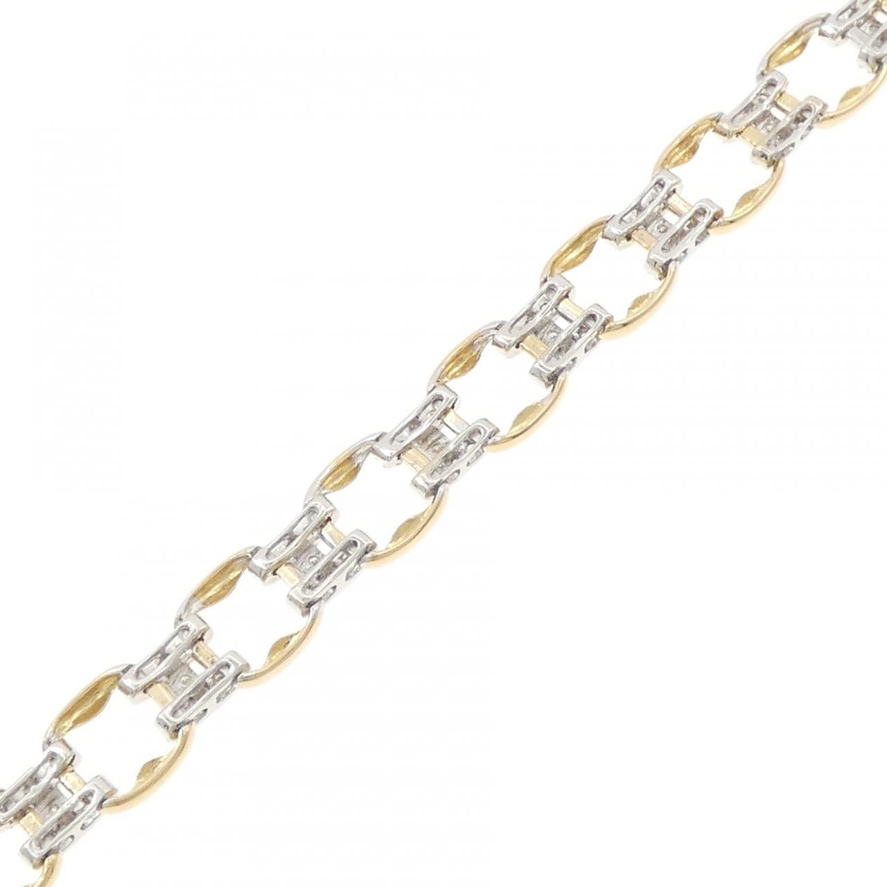 K18YG/K18WG ダイヤモンド ブレスレット 1.00CT