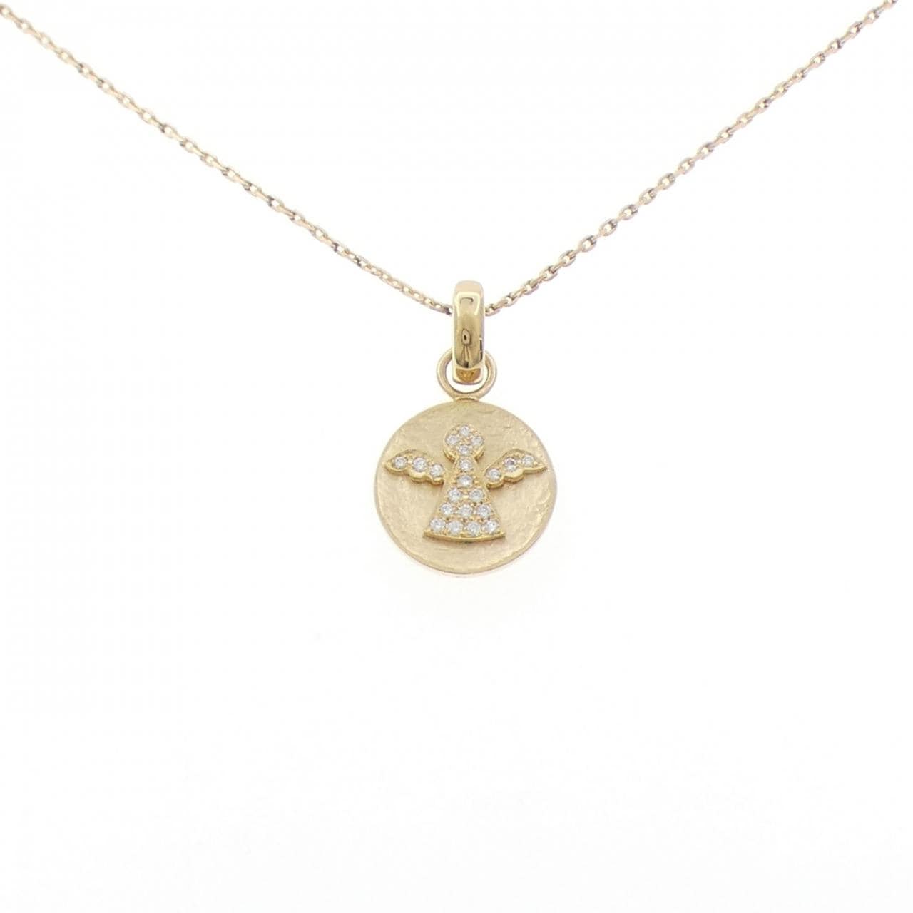 K18YG エンジェル ダイヤモンド ネックレス