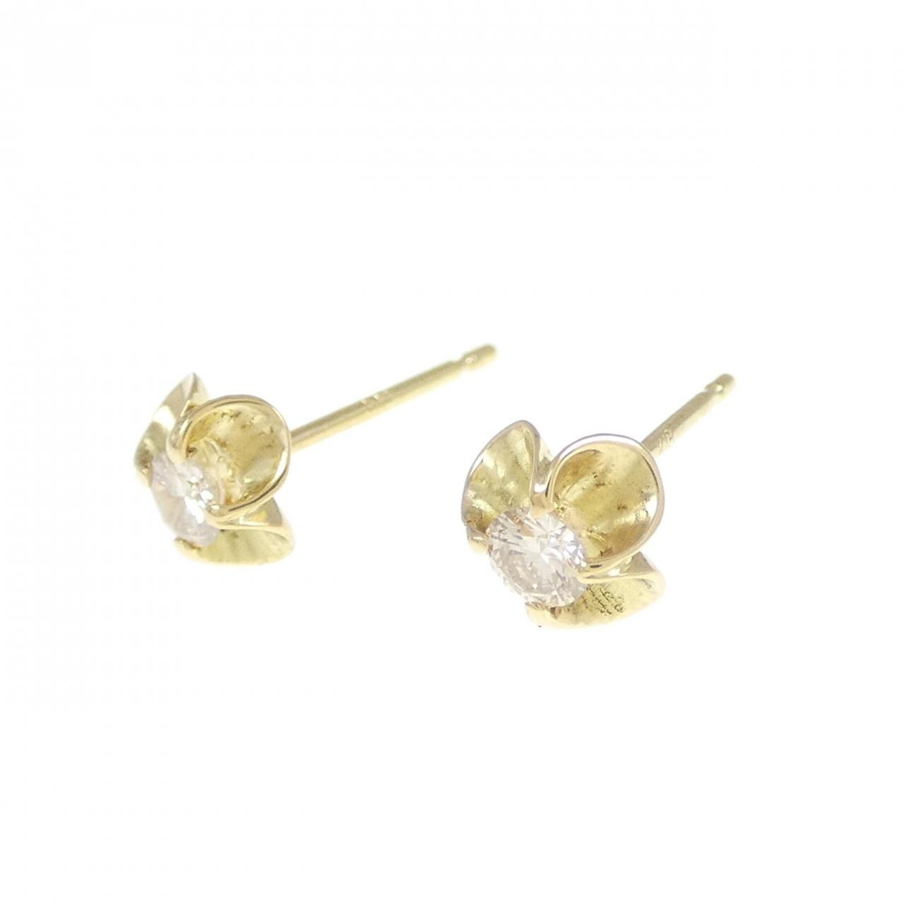 K18YG ダイヤモンド ピアス 0.18CT