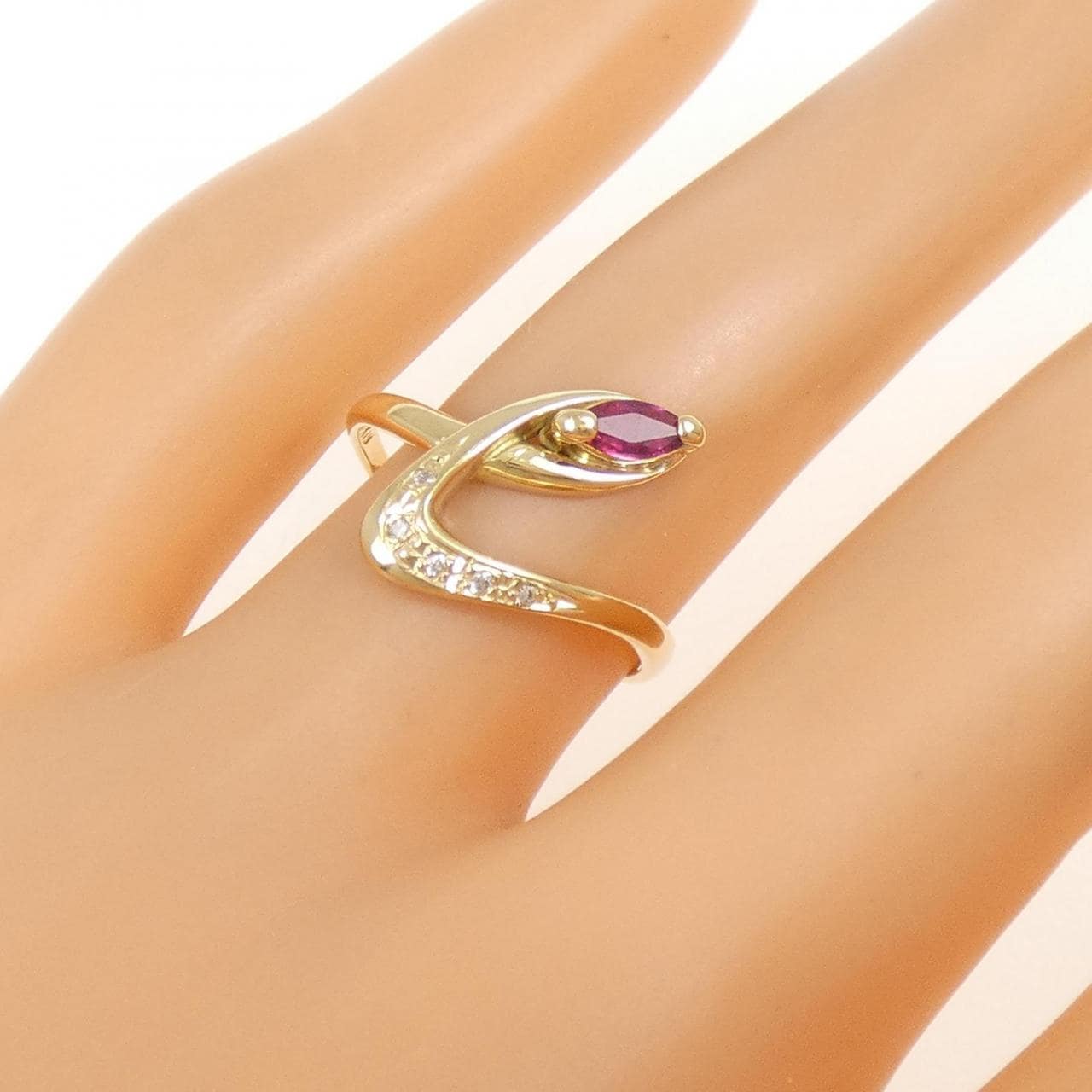 K18YG ルビー リング