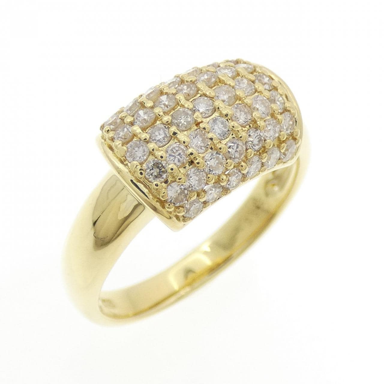 K18YG パヴェ ダイヤモンド リング 0.55CT