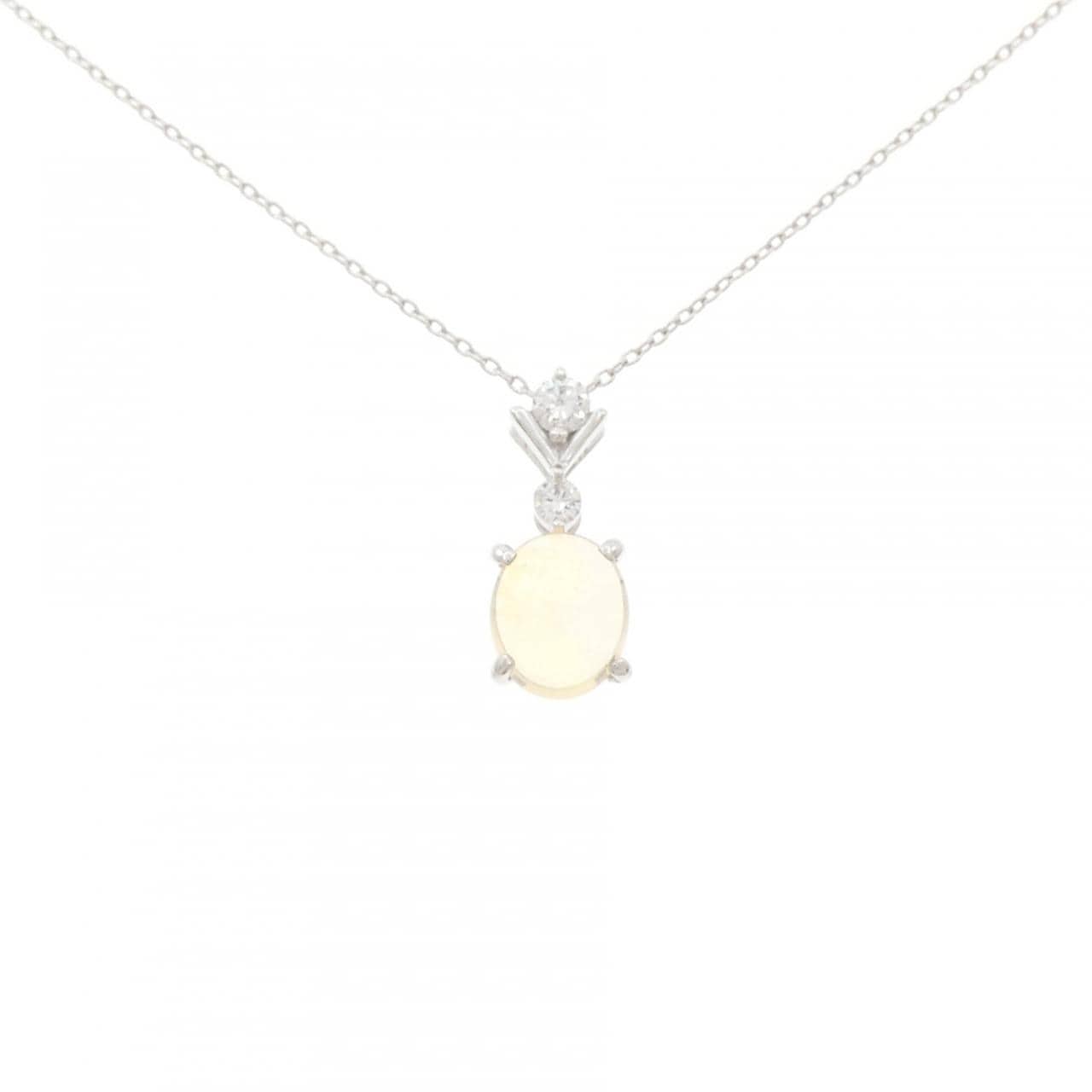 K18WG オパール ネックレス 1.13CT