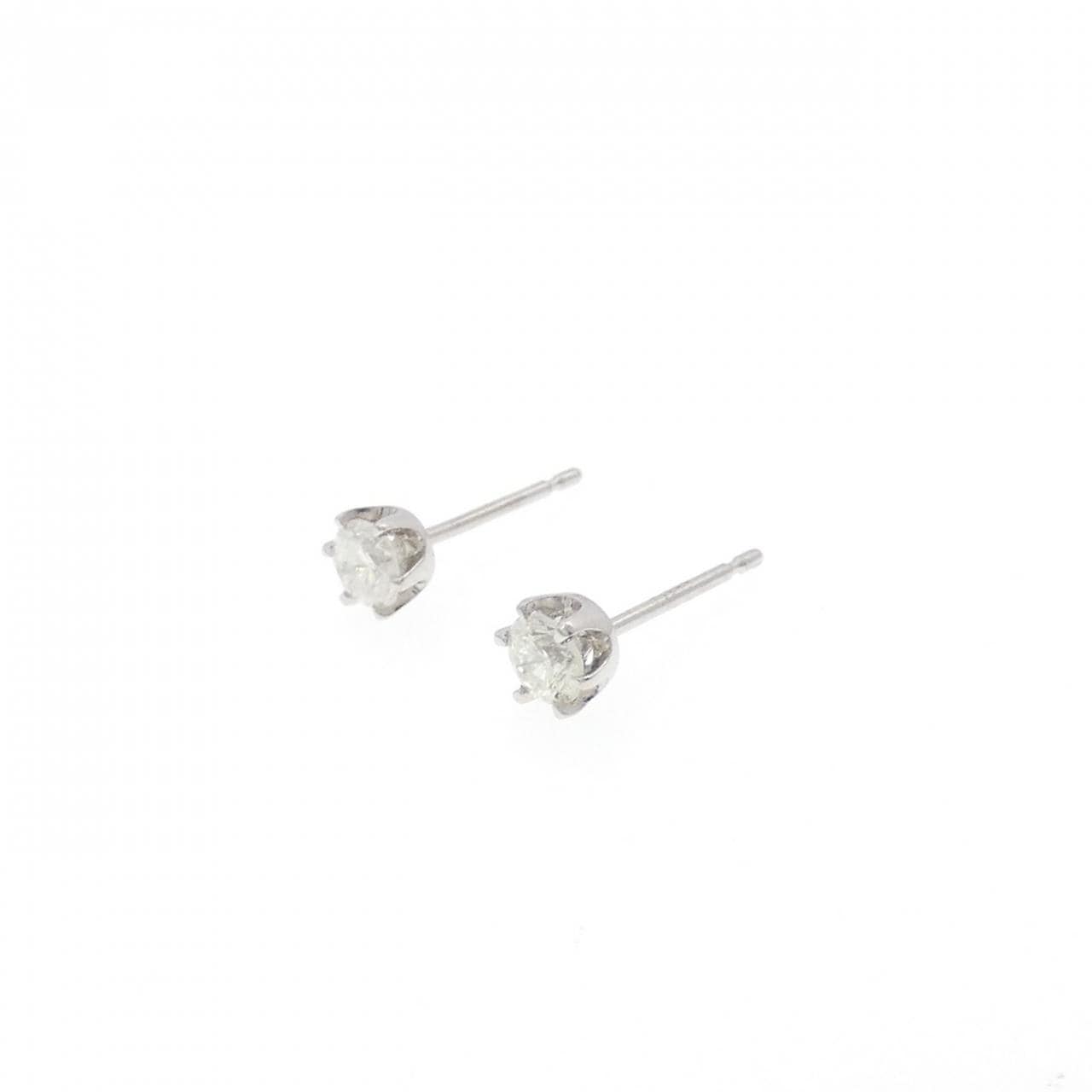 PT900 ソリティア ダイヤモンド ピアス 0.30CT