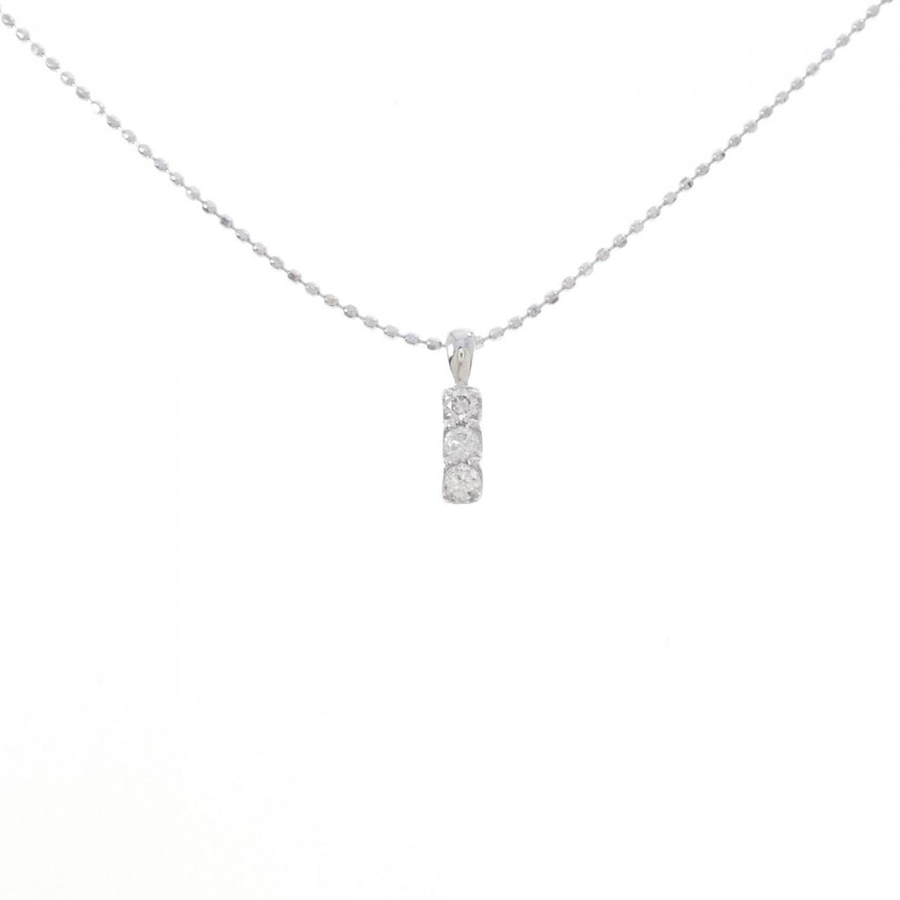 K18WG ダイヤモンド ネックレス 0.1CT