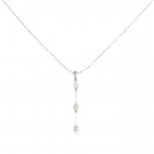 K18WG/750WG ダイヤモンド ネックレス 0.20CT