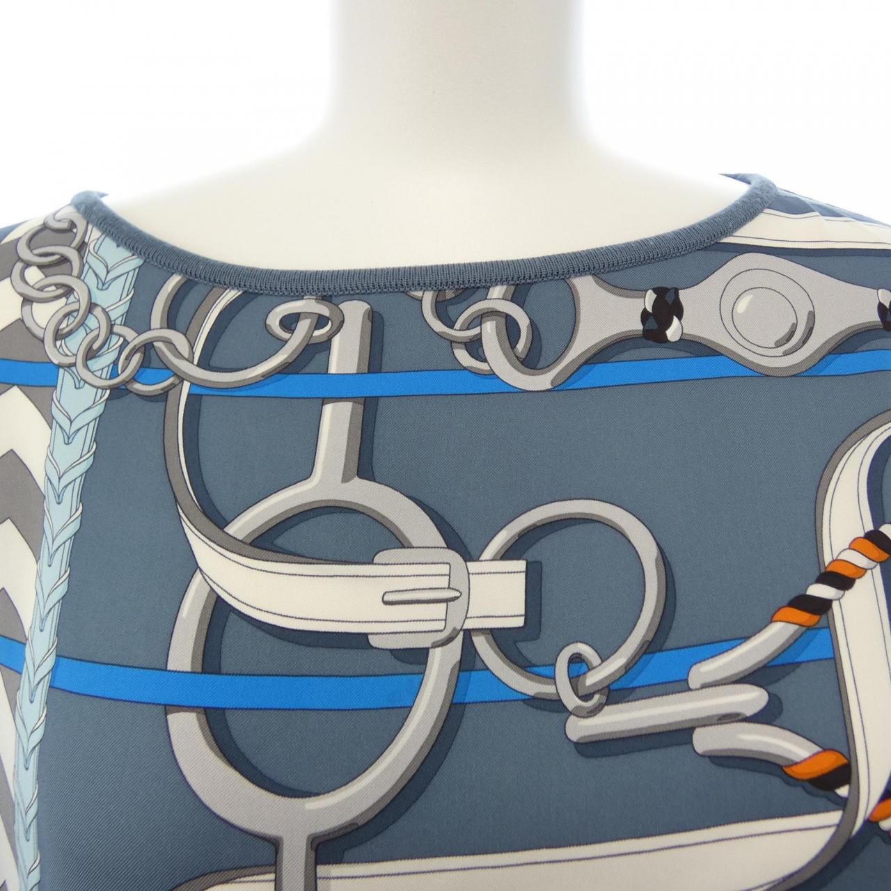 エルメス HERMES PANOPLIE EQUESTRE *87-7718 ツイルレーヌ ワンピース