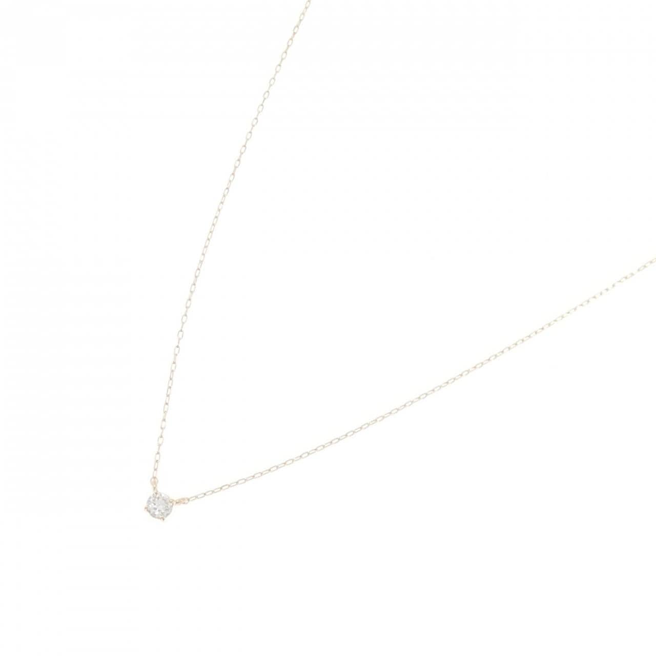 K10YG ソリティア ダイヤモンド ネックレス 0.04CT