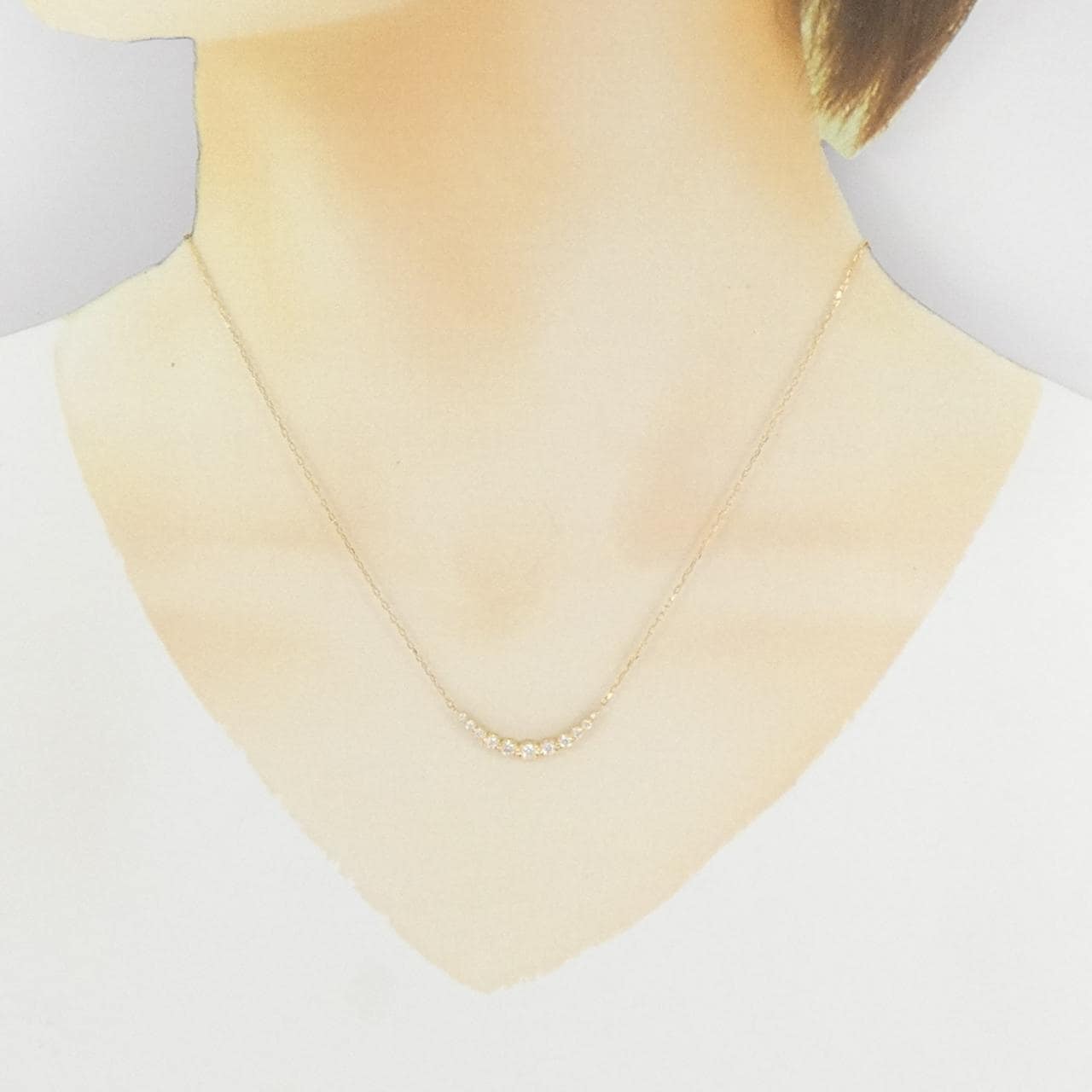 K18YG ダイヤモンド ネックレス 0.30CT