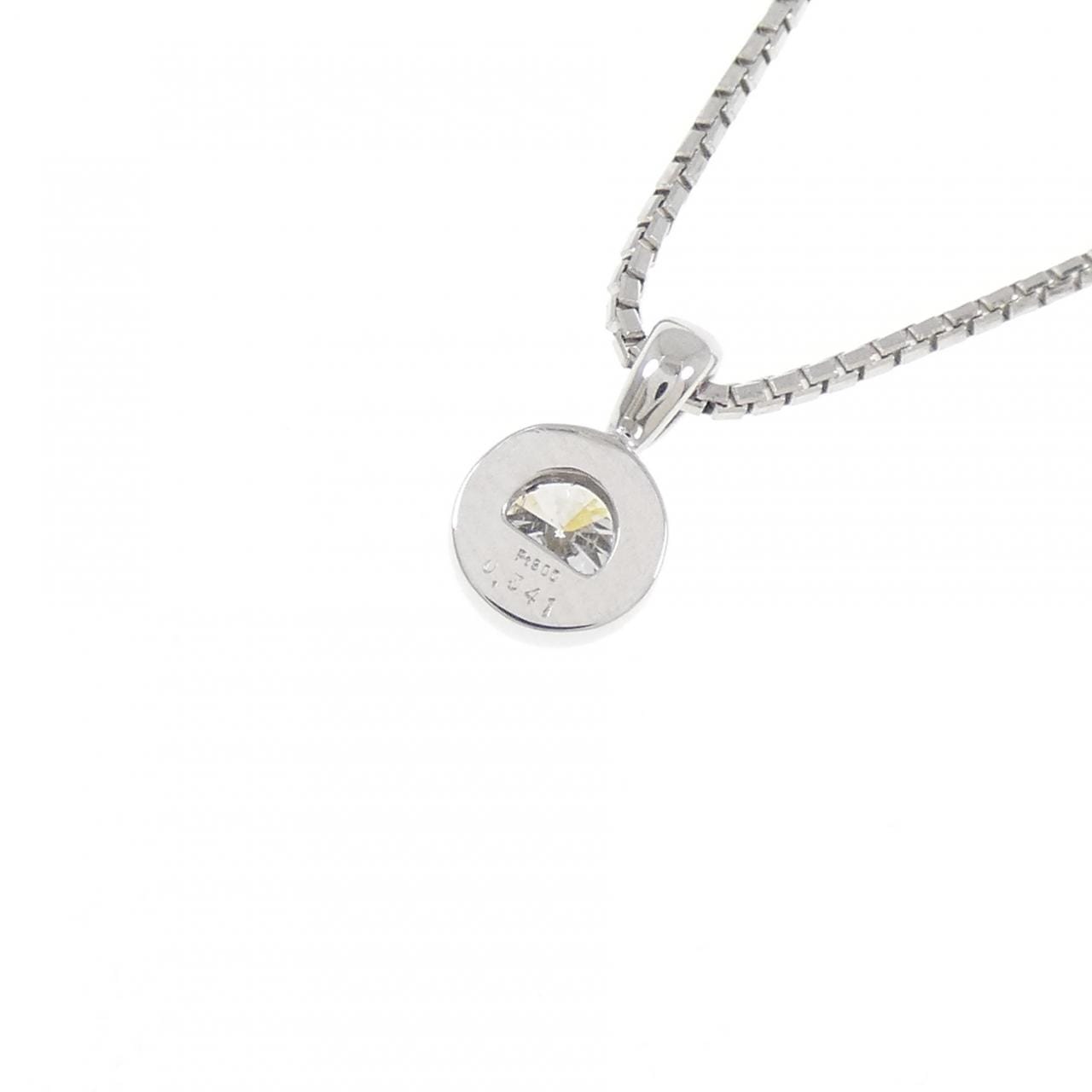 PT900/PT850 ソリティア ダイヤモンド ネックレス 0.341CT