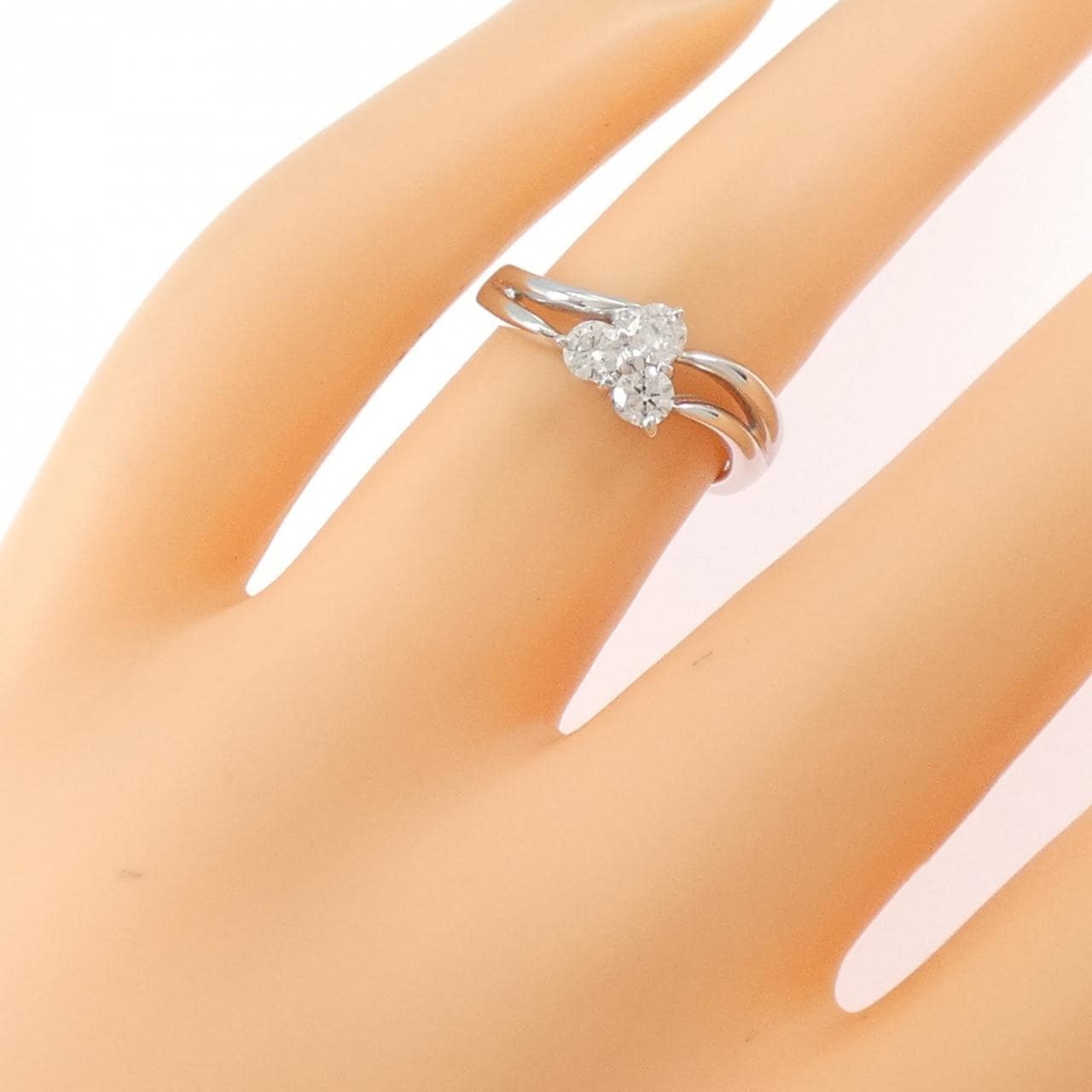 K18WG ダイヤモンド リング 0.30CT