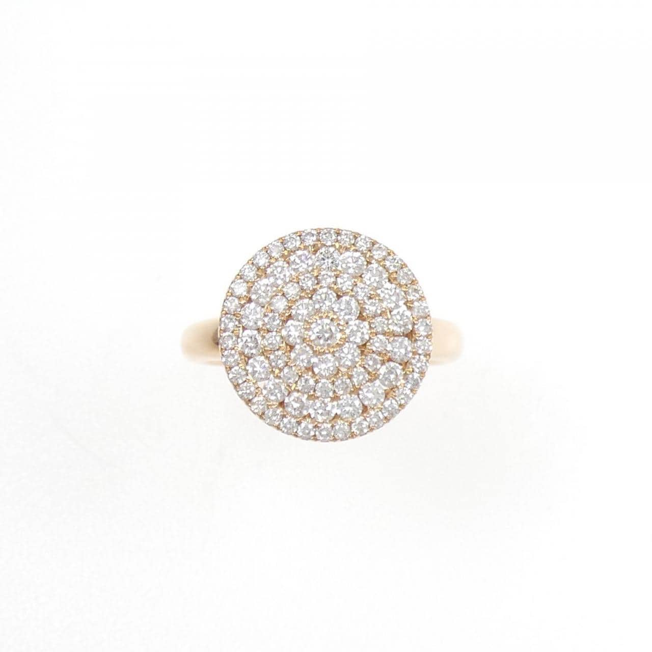 750PG パヴェ ダイヤモンド リング 0.85CT