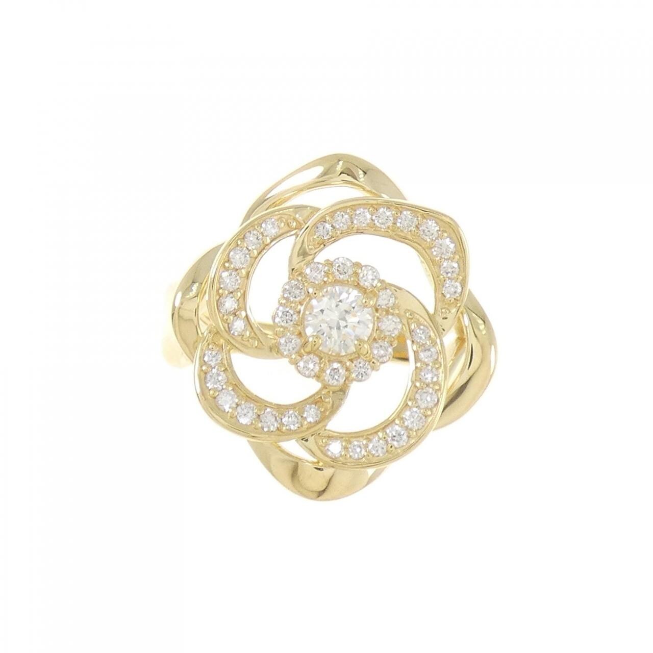 K18YG ローズ ダイヤモンド リング 0.218CT