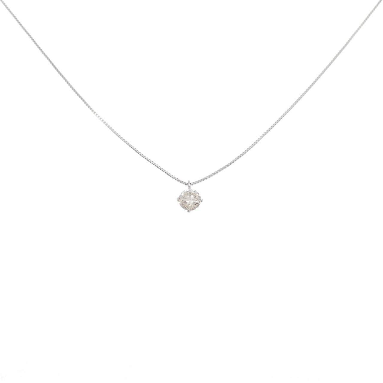 PT900/PT850 ソリティア ダイヤモンド ネックレス 0.30CT