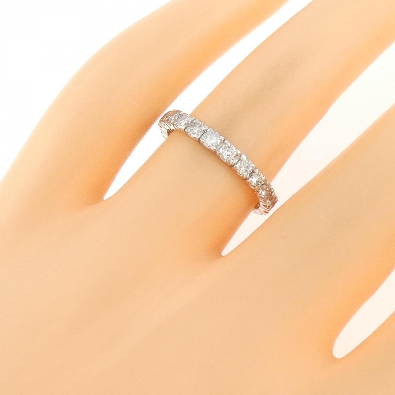 PT900 ハーフエタニティ ダイヤモンド リング 1.00CT