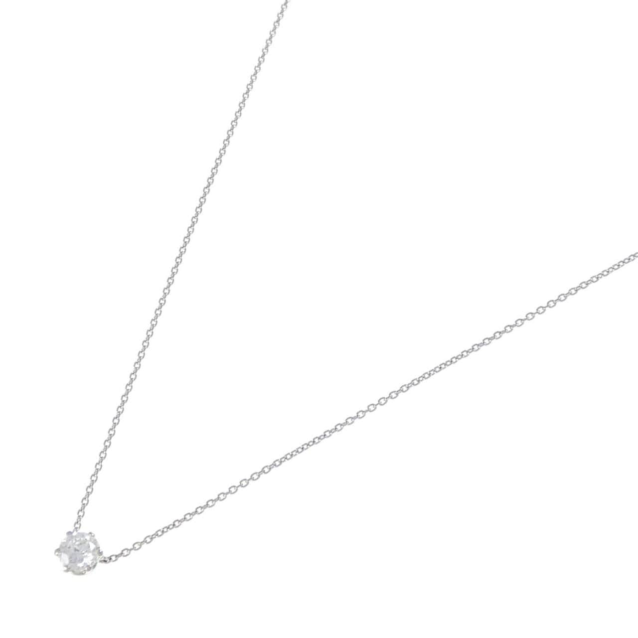 PT950/PT850 ソリティア ダイヤモンド ネックレス 0.301CT D VS1 3EXT