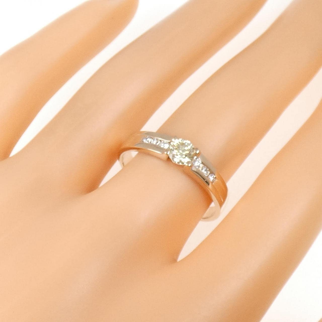 K18PG ダイヤモンド リング 0.405CT