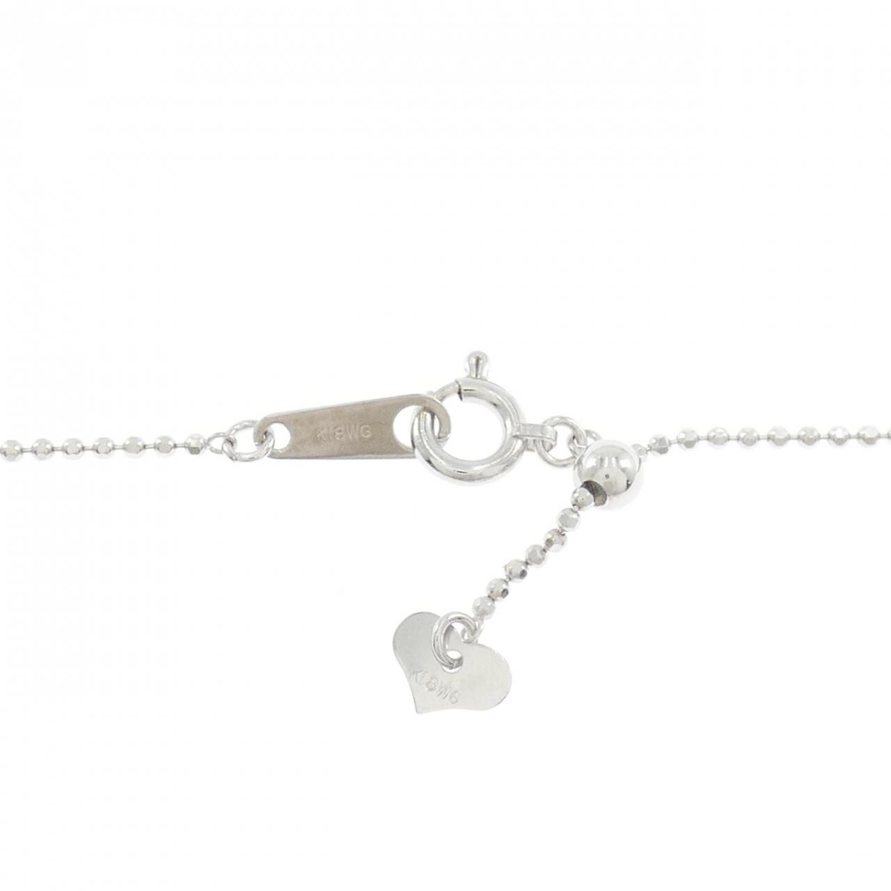 K18WG ダイヤモンド ネックレス 1.00CT