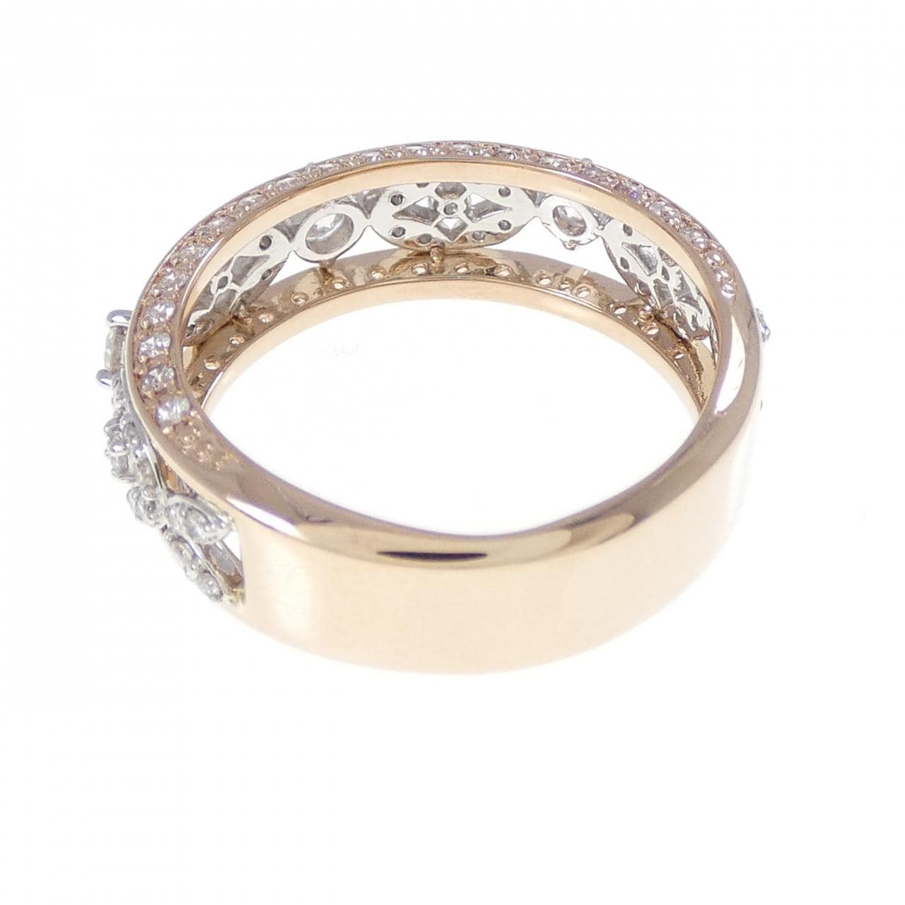 K18PG/PT950 ダイヤモンド リング 0.70CT