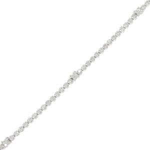 K18WG フラワー ダイヤモンド ブレスレット 1.10CT