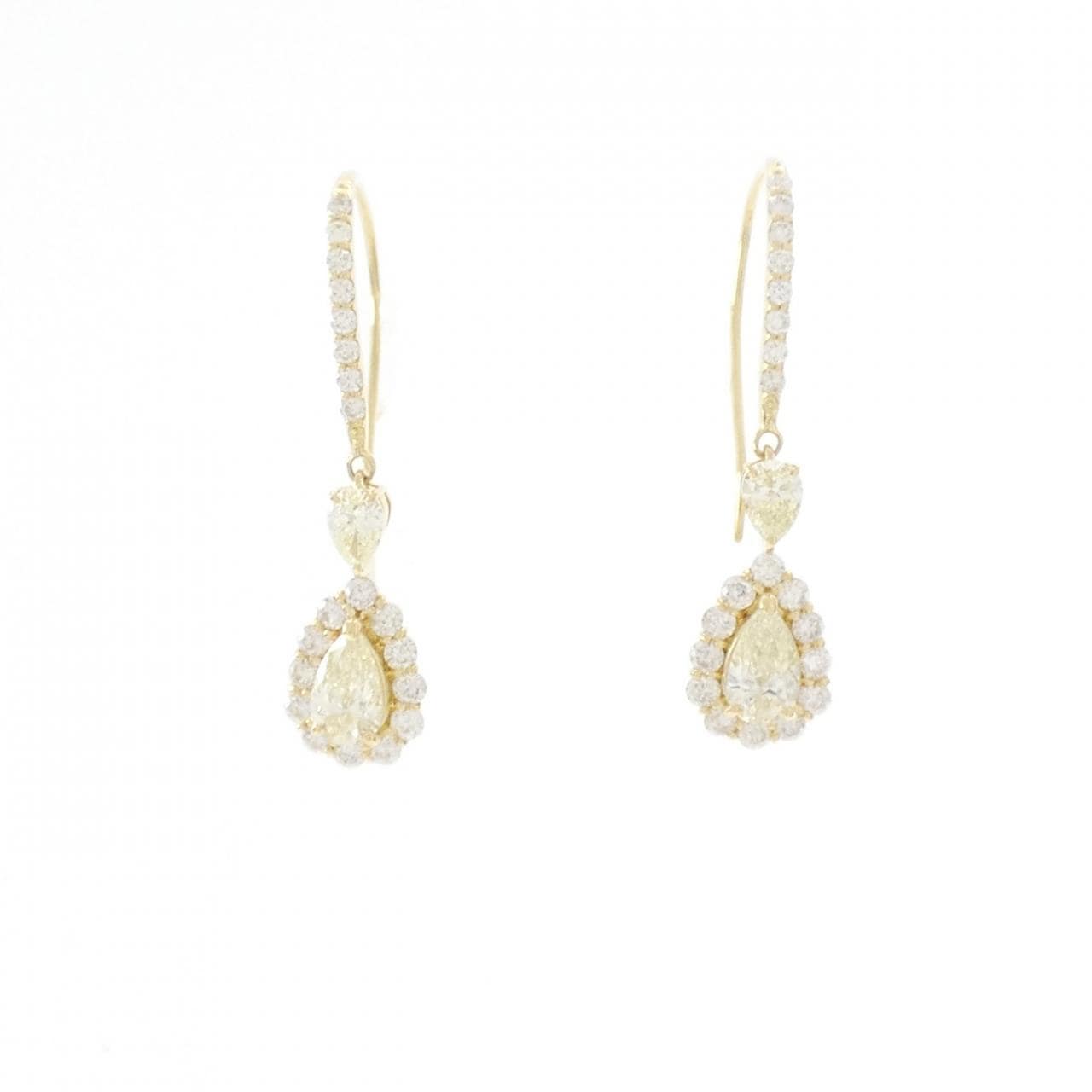 【新品】K18YG ダイヤモンド ピアス 1.10CT