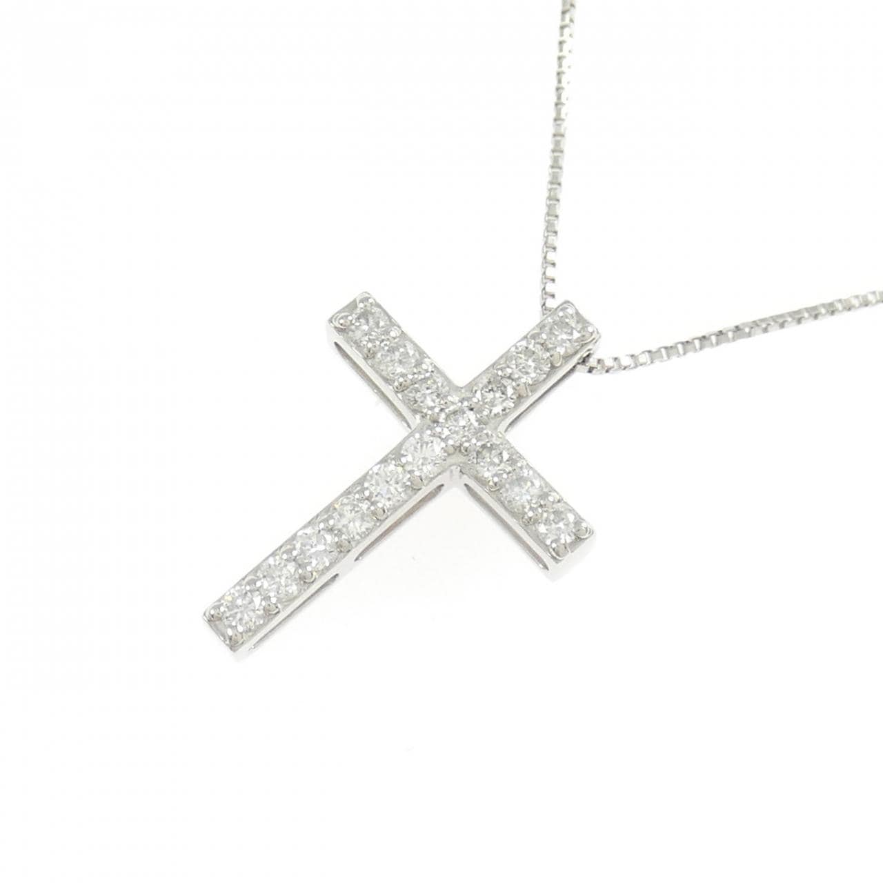 PT900/PT850 クロス ダイヤモンド ネックレス 0.25CT